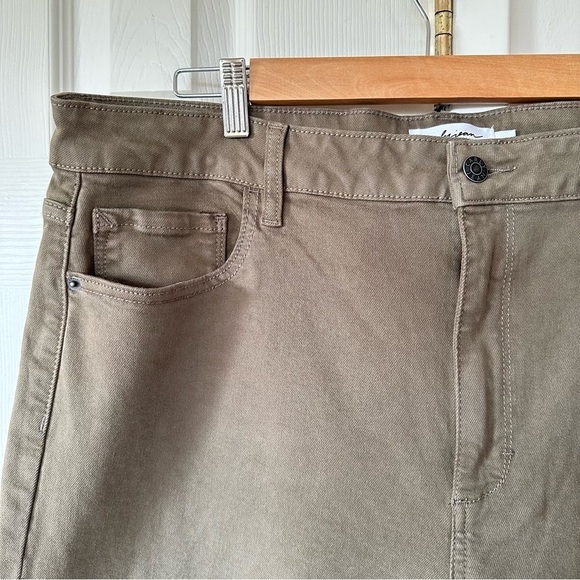 Carly Jean Los Angeles Classic High-Rise Wide Leg Pants 3X‎ - Khaki Green - NWT - Picture 4 of 13